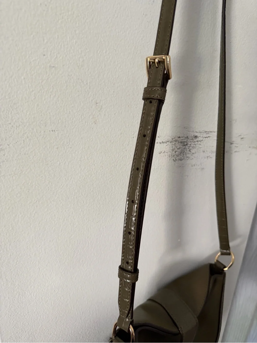 Michael Kors Olive Green Saddle Crossbody Bag